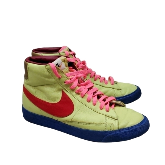 Nike Blazer Mens Mid Multicolor Hi Top Leather ID CW4649-993 Sneakers shoes sz 9 - Picture 1 of 12